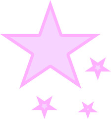 Flowers and stars for decoration, gift wrapping paper, card 