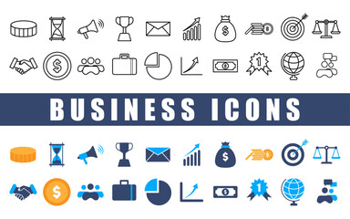 Business icon set.