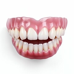 Teeth Displayed Isolated on White Background. Generative ai