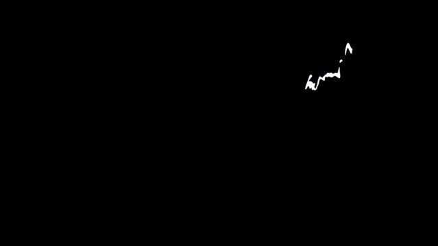 Cartoon thunder flash element pack. Energy or lightning strike element motion graphics on dark background. Loop animation.
