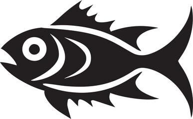 Bluefish vector silhouette illustration black color