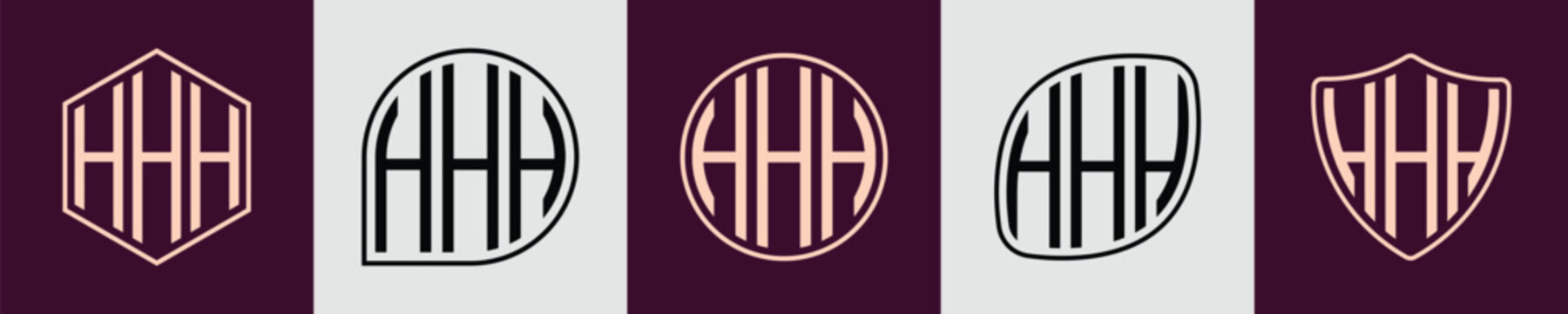 Creative simple Initial Monogram HHH Logo Designs.