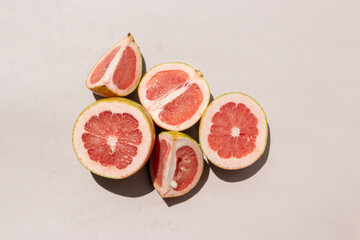 grapefruit on the table