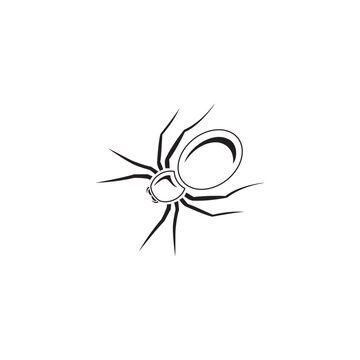 spider icon symbol sign vector