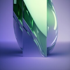 futuristic glass structure wallpaper delicate light green gradient octane render unreal engine 4k 8k  - obrazy, fototapety, plakaty