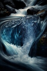 Water flow wallpaper illustration  - obrazy, fototapety, plakaty