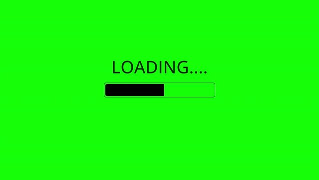 
The loading process has black lines on a green background.
