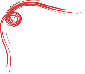 Digital png illustration of red abstract shape on transparent background