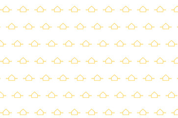 Digital png illustration of yellow pattern of houses on transparent background