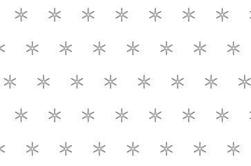 Fototapeta na wymiar Digital png illustration of black pattern of repeated stars on transparent background