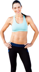 Digital png photo of caucasian female athlete on transparent background