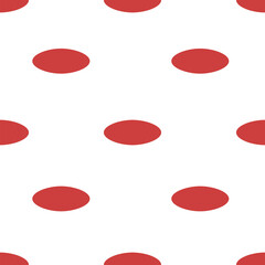 Digital png illustration of red ellipses repeated on transparent background