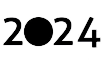 New year text silhouette