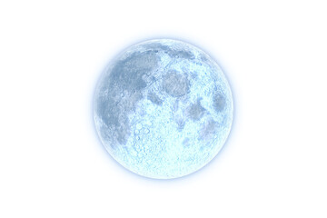 Obraz na płótnie Canvas Digital png illustration of shining moon on transparent background