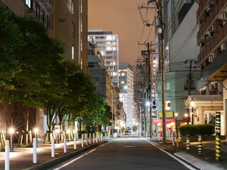 夜の横浜の街