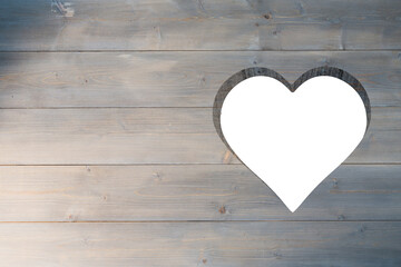 Digital png illustration of heart symbol in wood on transparent background