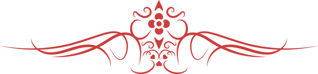 Digital png illustration of red abstract shape on transparent background