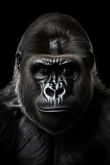 Front face dark gorilla