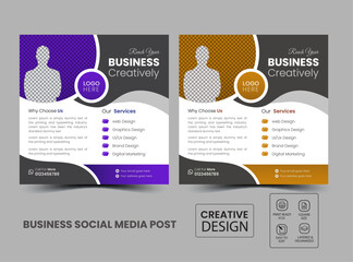 corporate social media post design, minimal and creative template