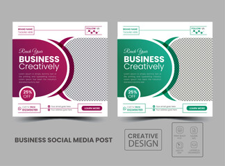corporate social media post design, minimal and creative template
