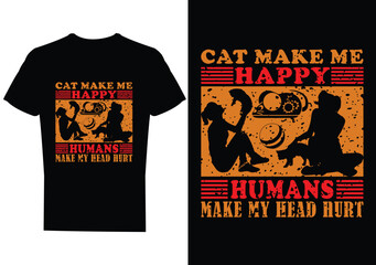 Cat t shirt design
