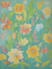 oil painting style flower painting illustration 15