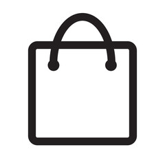 shopping bag icon. item for shopping. purchase symbol. button for app, web and mobile. vector for shopping mall. black image