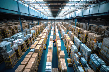 Photo of a warehouse filled with boxes