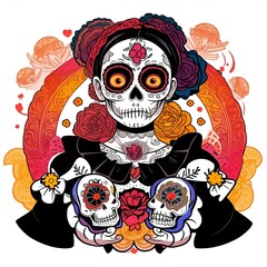 day of the death illustration