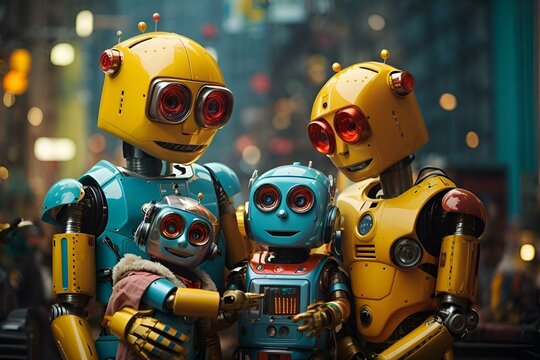 Una familia de robots