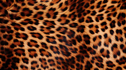leopard skin background texture, real fur retro design, close-up wild animal hair modern
