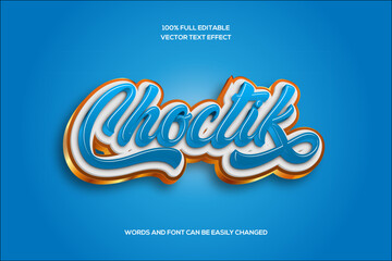 3d Editable text effect vector