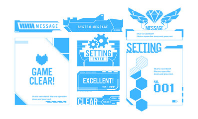 Cyber frame parts set blue ver.