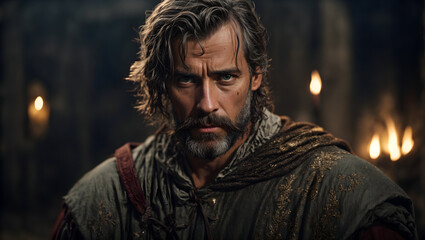 portrait of a medieval knight