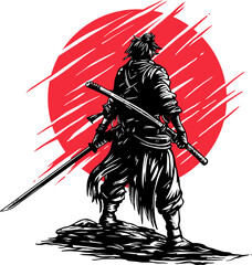 Samurai Illustration Vector