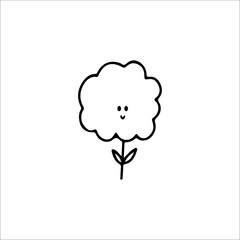 vector illustration flower cloud concept