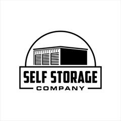 Self storage company logo with elegant style design