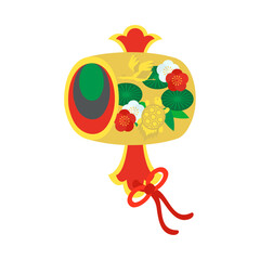 打出の小槌。フラットなベクターイラスト。
Mallet of luck. Flat designed vector illustration.