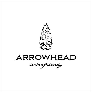 Indian arrowhead logo with classic style design