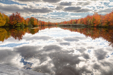 Beautiful Fall moment in Quebec, Canada