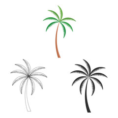 Coconut Tree Vector, Coconut Tree Illustrations, Coconut Tree clip art, Coconut Tree, Tree Silhouette, Tree Vector, Silhouette, outline vector, Summer, Summer Elements, Palm Tree, Summer holiday
