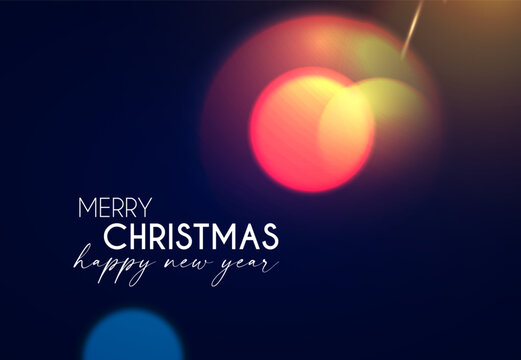 Merry Christmas and Happy New Year abstract bokeh background with ligt effect.