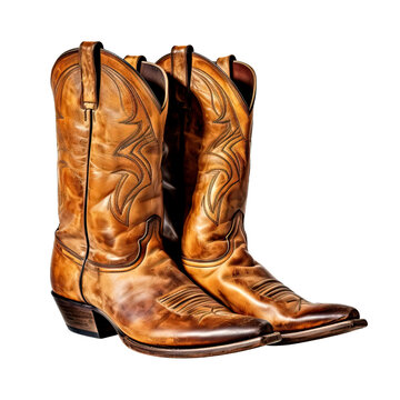 recommend clip art: Watercolor cowboy boots hand painting illustration isolated background