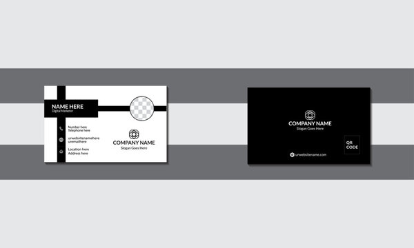 Simple and standard business card or presonal visiting card.Vector..