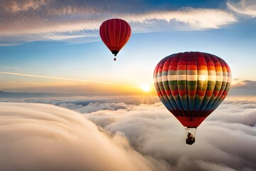 Fototapeta premium hot air balloon in the sky