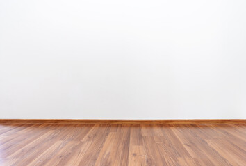 wooden floor and white wall background,  empty space for relaxing in the house minimal.