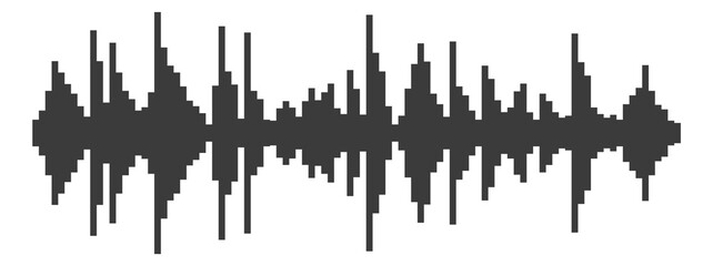 Naklejka premium Voice recording visualization. Sound signal wave volume