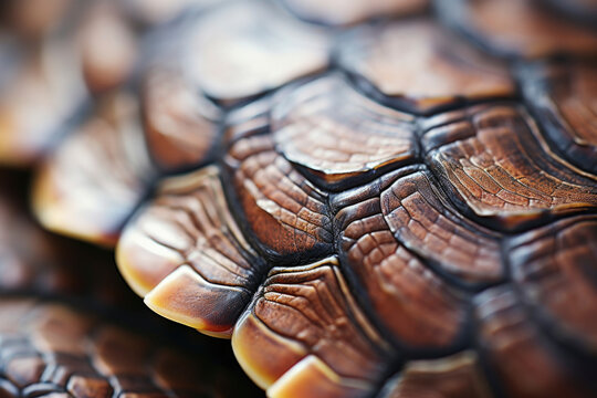 Sea life macro concept. close up of turtle shell.