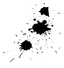 Dirty ink stains. Black drop grungy mark