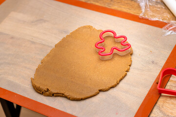 Christmas cookie workshops. Cookie dough ready to cut.